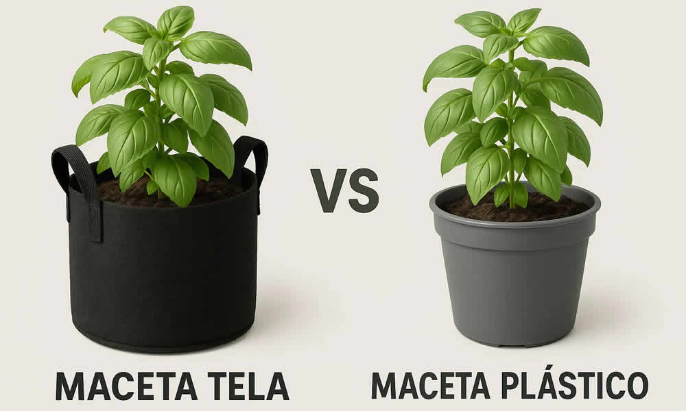 Macetas tela vs plástico